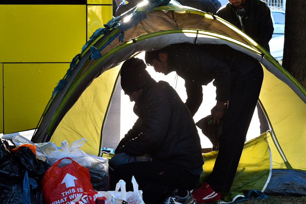 Flüchtlingen in Bosnien