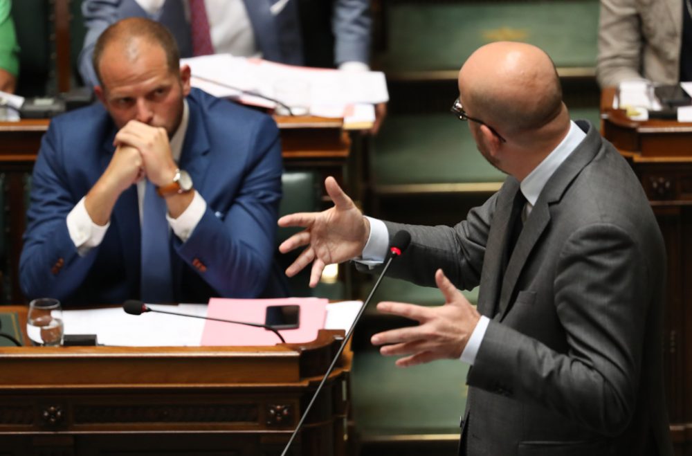 Theo Francken und Charles Michel am 7.6.2018 in der Kammer