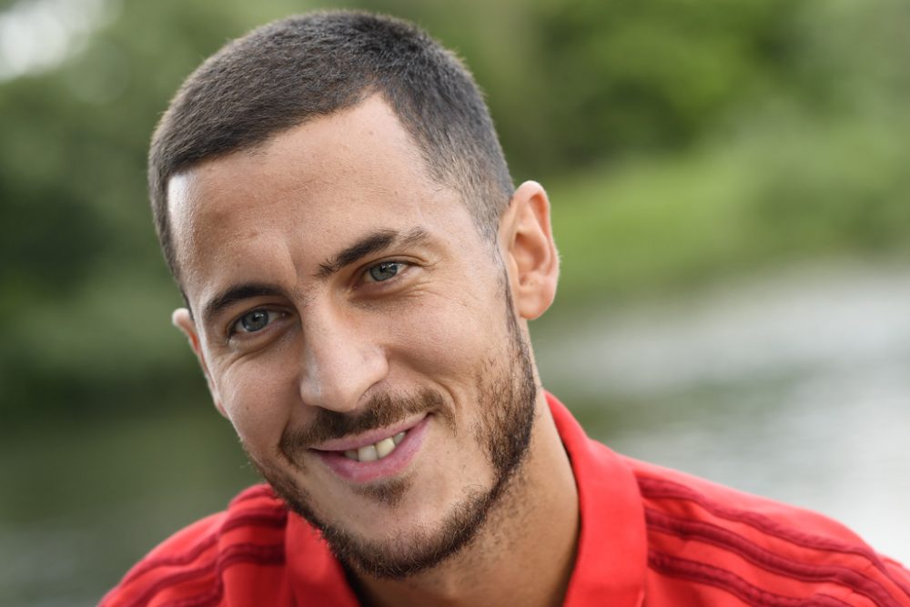 Teufel-Kapitän Eden Hazard beim Interview am Mittwoch