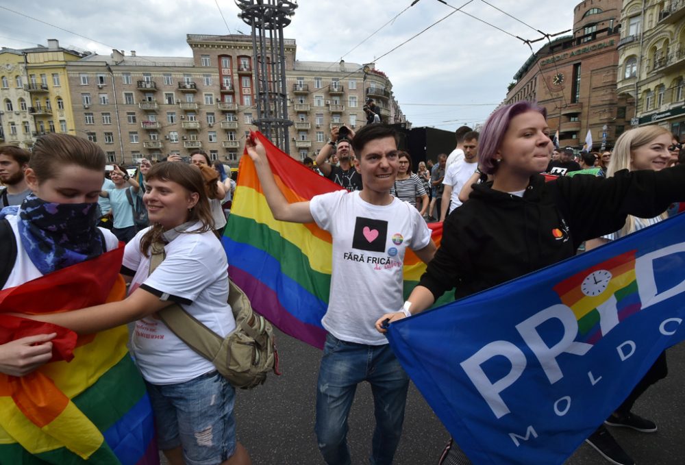 Proteste gegen Homophobie in Kiew (Bild: Genya Savilov/AFP)