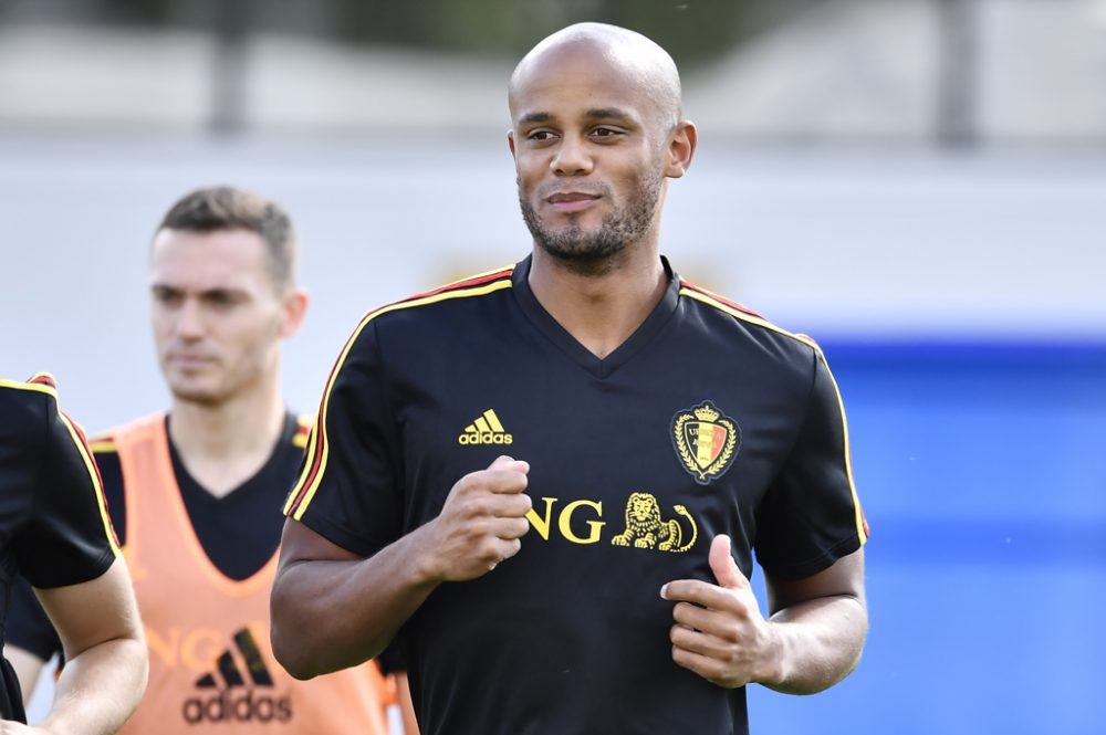 Vincent Kompany am 25.6.2018 beim Mannschaftstraining in Dedovsk