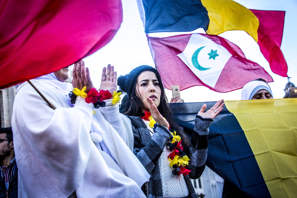Am 19. November demonstrierte die marrokanische Gemeinschaft von Brüssel gegen die Ausschreitungen und Plünderungen