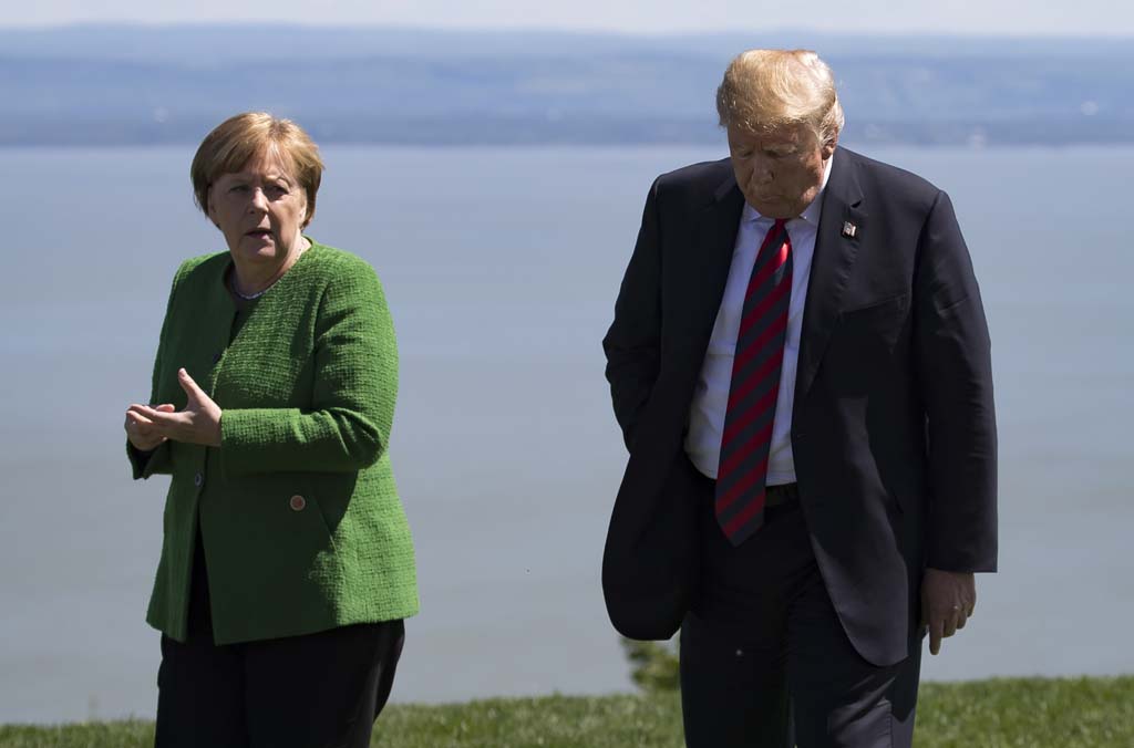 Die deutsche Kanzlerin Angela Merkel und US-Präsident Donald Trump beim G7-Gipfel in Kanada