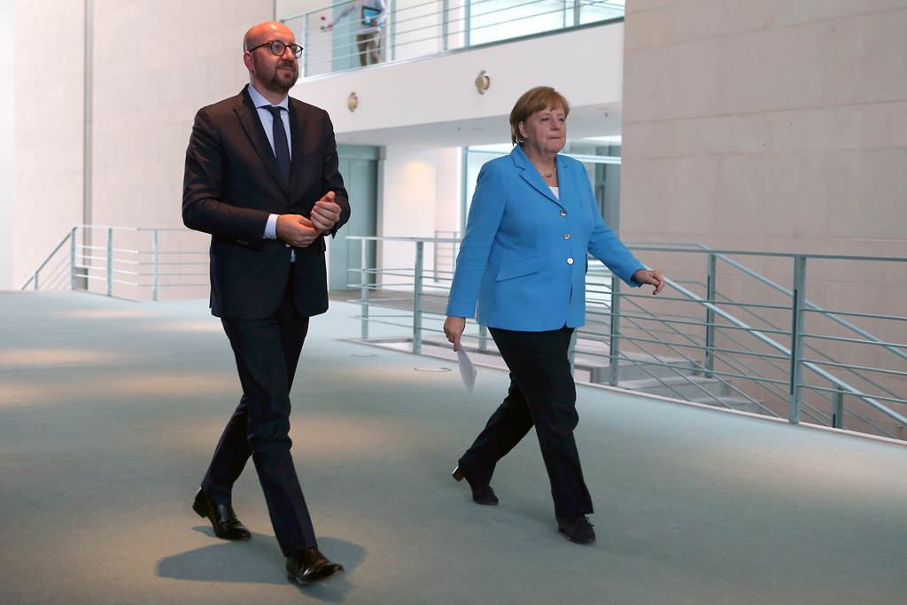 Charles Michel und Angela Merkel