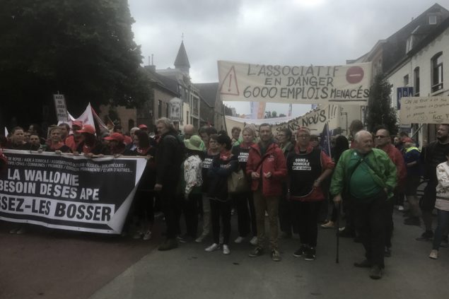 Demonstration am 25.6.2018 in Namur mit mehr als 5.000 Teilnehmern