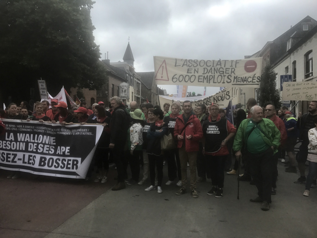 Demonstration am 25.6.2018 in Namur mit mehr als 5.000 Teilnehmern