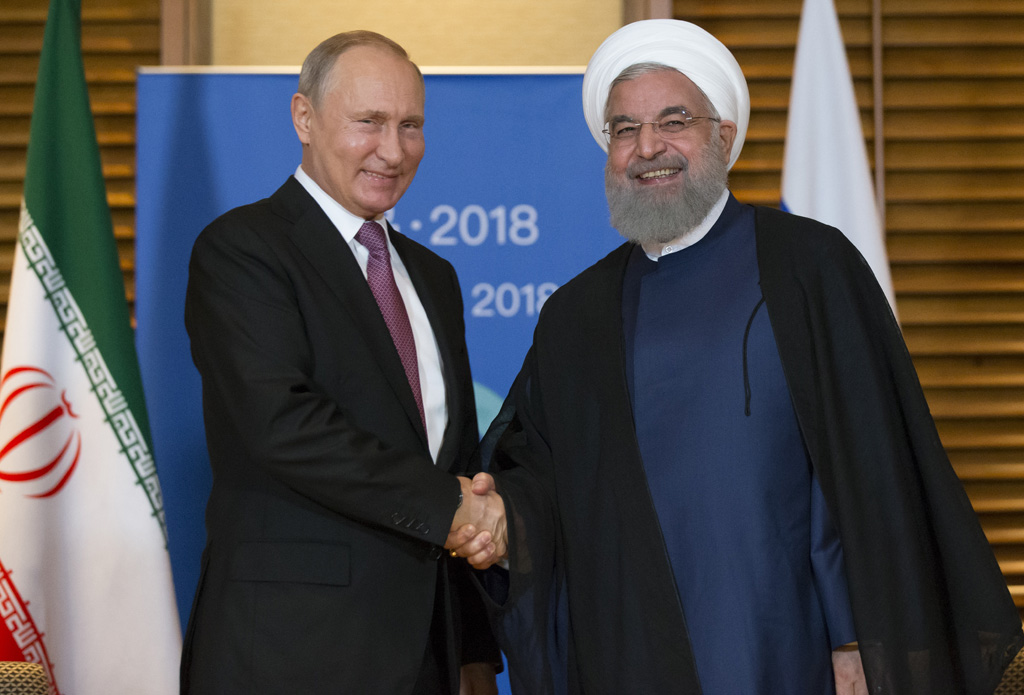 Wladimir Putin und Hassan Ruhani am 9.6.2018 in Qingdao