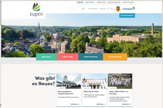 eupen.be entrümpelt und neu organisiert