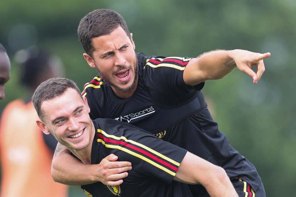 Thomas Vermaelen und Eden Hazard