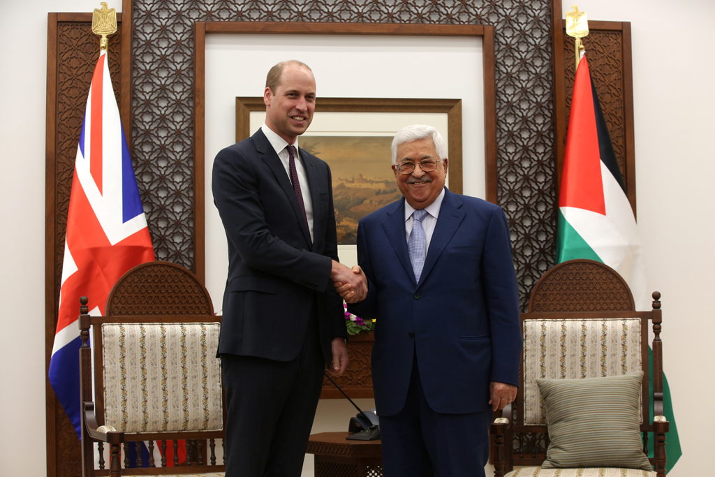 Prinz William und Palästinenserpräsident Mahmud Abbas