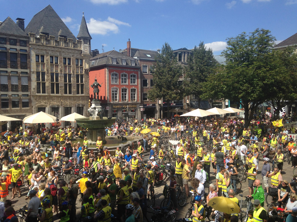 Aachen: Große Fahrraddemo gegen Tihange (Bild: Michaela Brück/BRF)