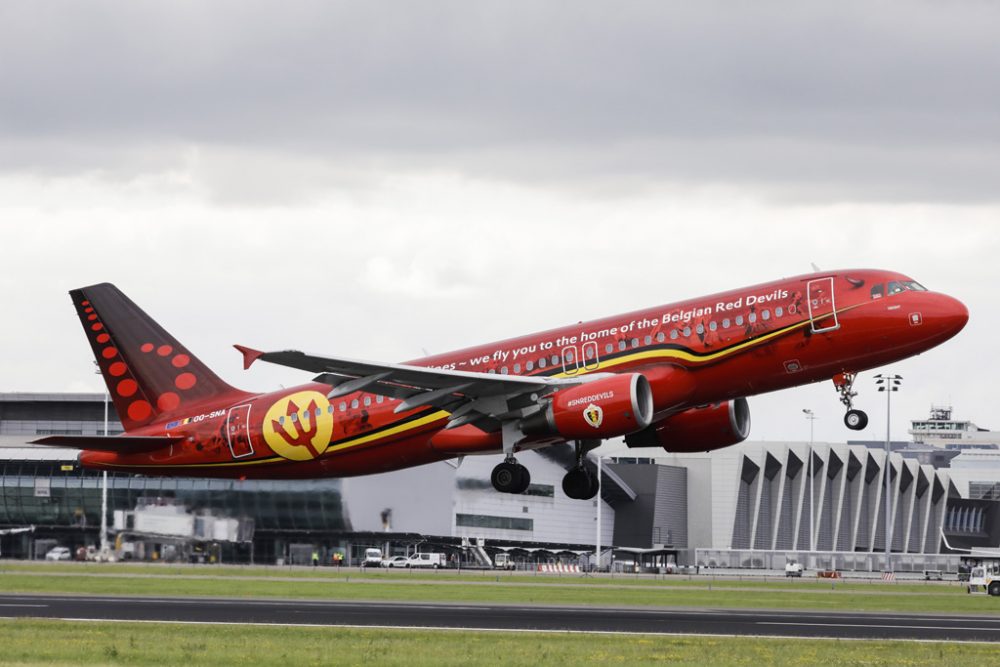 Flugzeug der Roten Teufel von Brussels Airlines