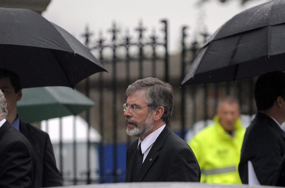 Der ehemalige Sinn-Fein-Chefs Gerry Adams am 29.8.2009 in Boston, Massachusetts, USA