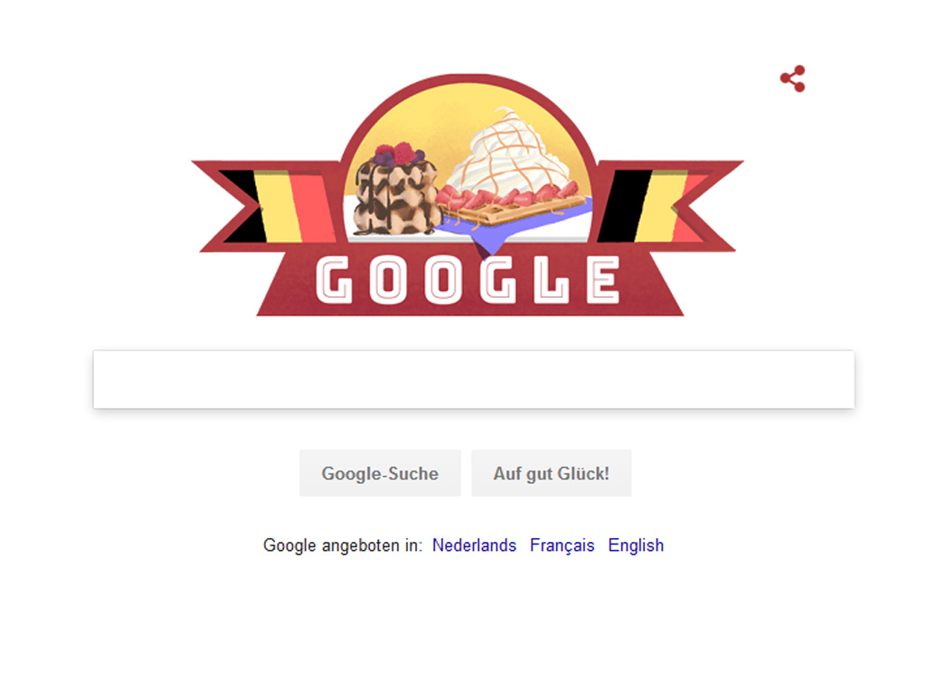 Google zeigt die belgische Waffel