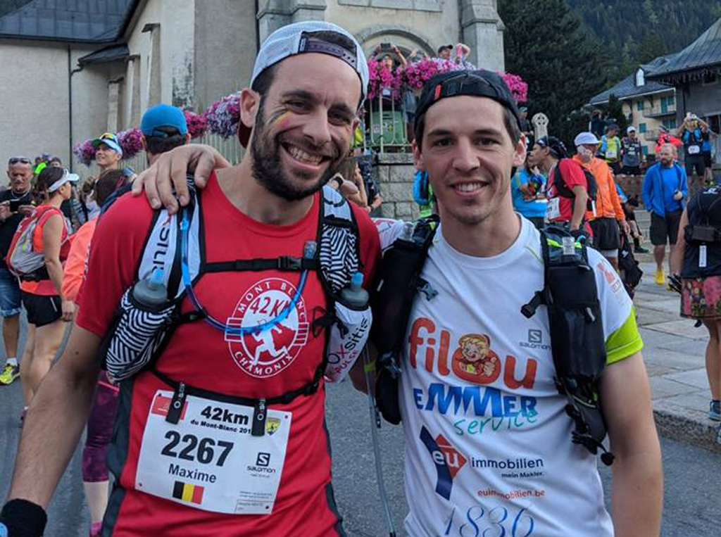 Maxime Heutz und Raphael Renson beim Mont-Blanc-Marathon