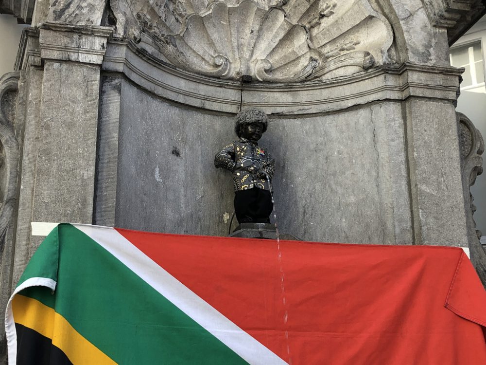 Manneken Pis als Nelson Mandela