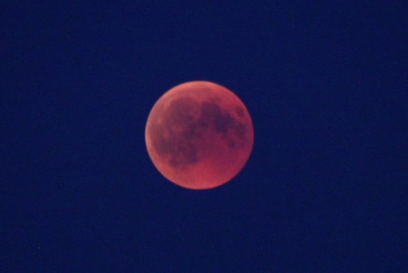 Mondfinsternis über Ostbelgien 27.7.2018 (Bild: Olivier Krickel/BRF)