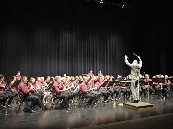 Musikalisch untermalt wurde der Empfang im Triangel von dem Symphonischen Blasorchester der Belgischen Eifel unter der Leitung von Roland Smeets (Bild: Raffaela Schaus/BRF)