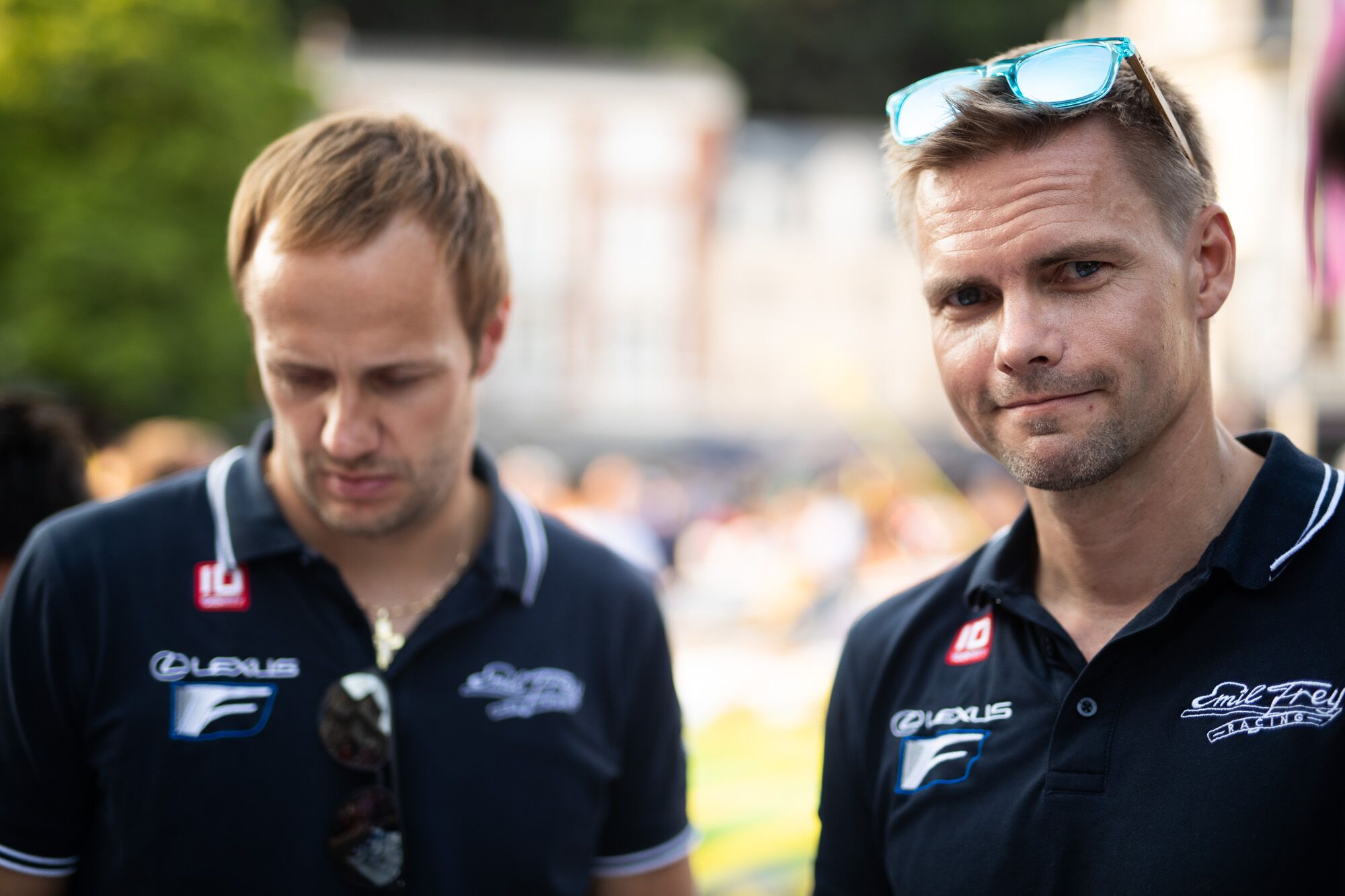 Norbert Siedler und Markus Palttala bei der Parade in Spa (Bild: Emil Frey Lexus Racing)