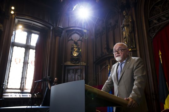 Jan Peumans bei den Feierlichkeiten zum Tag der Flämischen Gemeinschaft in Brüssel