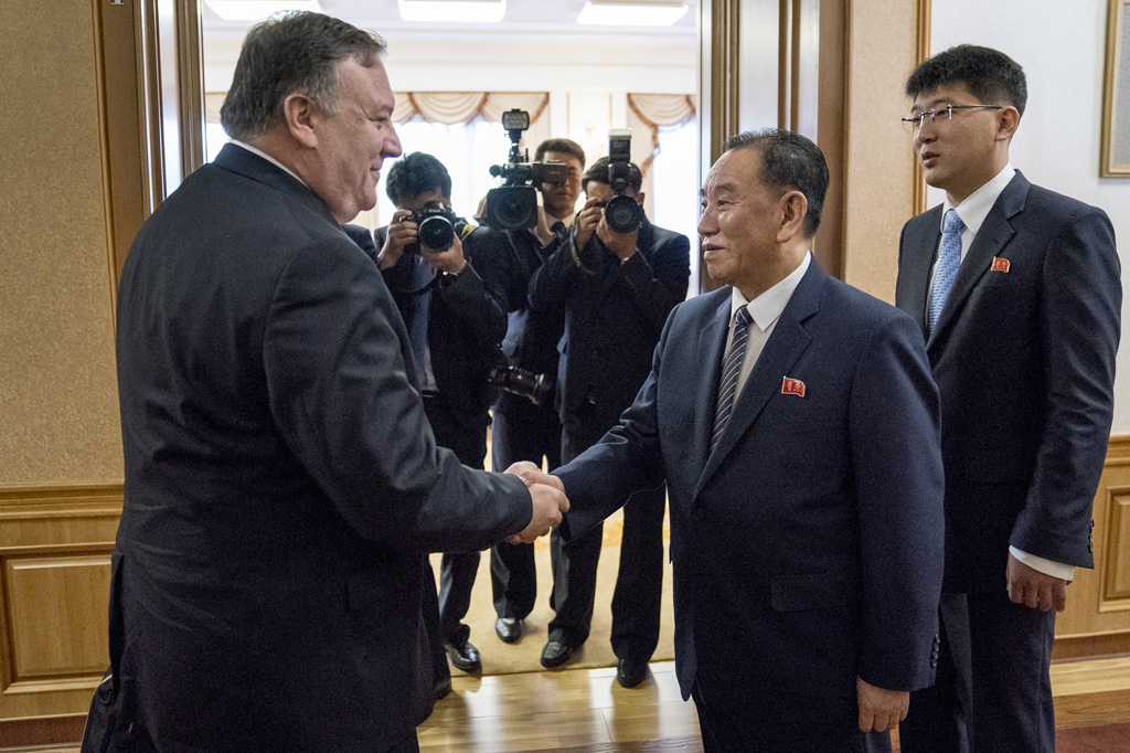 US-Außenminister Mike Pompeo mit dem ehemaligen Geheimdienstchef Kim Yong Chol