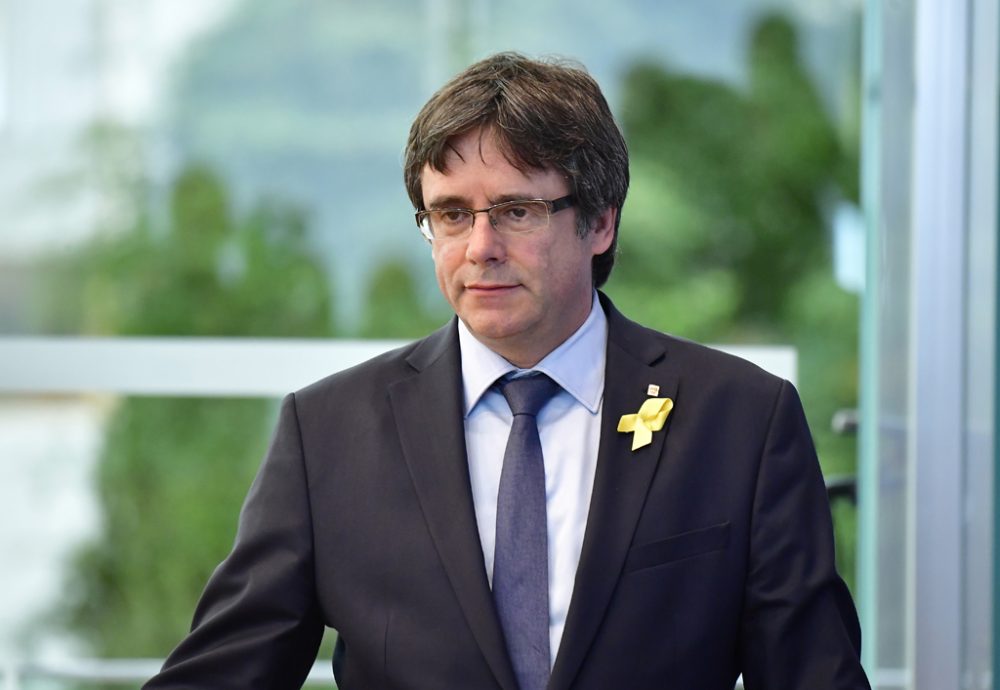 Carles Puigdemont am 25. Juli in Berlin (Bild: Tobias Schwarz/AFP)