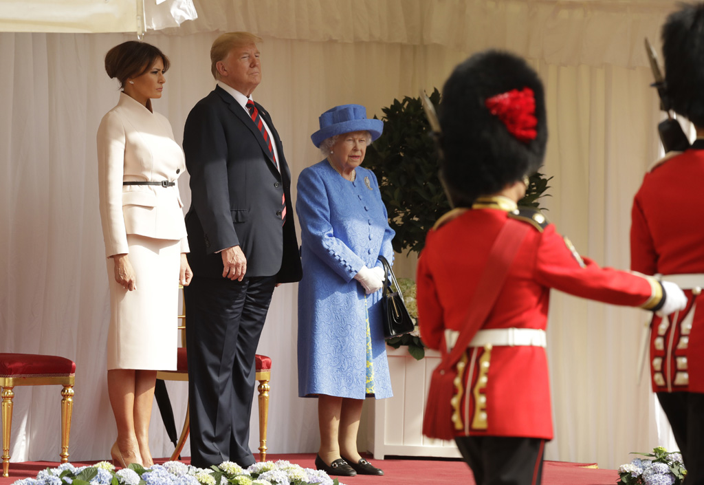 US-Präsident Donald Trump und First Lady Melania auf Schloss Windsor