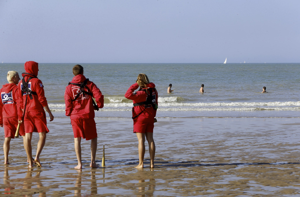 Rettungsschwimmer am Strand von Blankenberge (Illustrationsbild: Nicolas Maeterlinck/Belga)