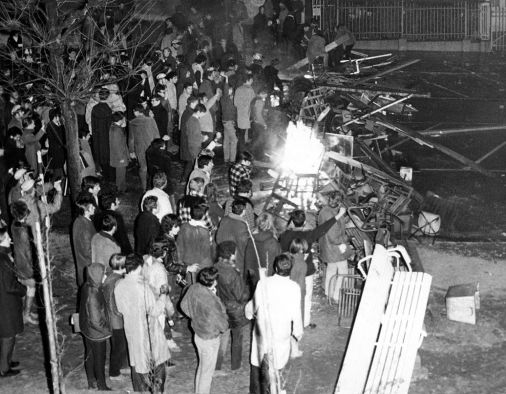 Demonstration an der Freien Universität Brüssel im Dezember 1986 (Archivbild: Belga)