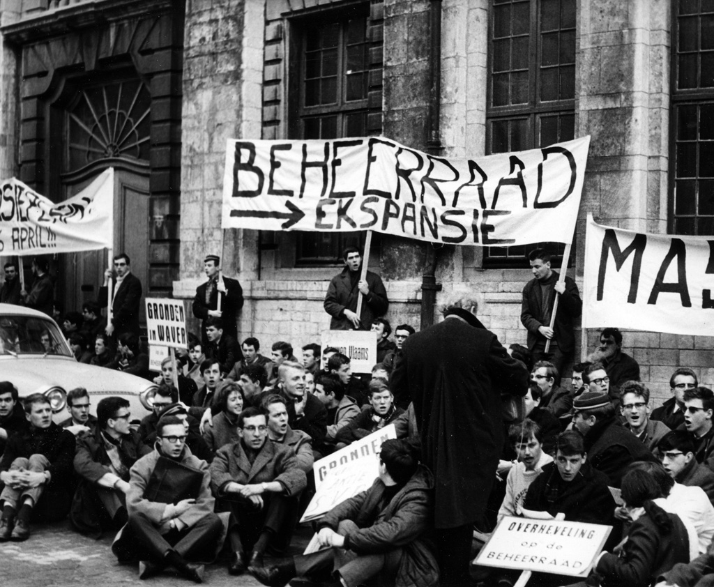 Studentenprotest 1967 in Löwen (Archivbild: Belga)