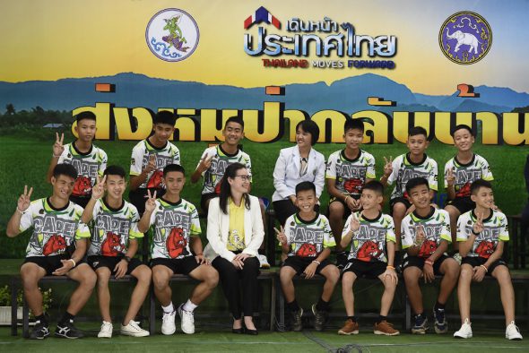 Erster öffentlicher Auftritt der Thai-Fußballer