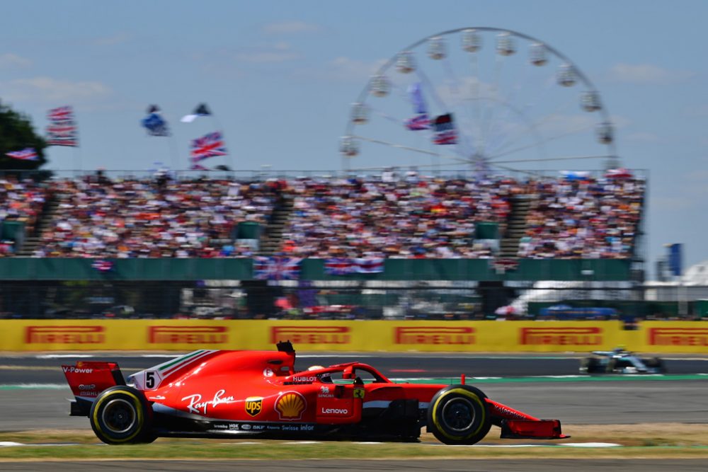 Sebastian Vettel beim Formel-1-Rennen in Silverstone