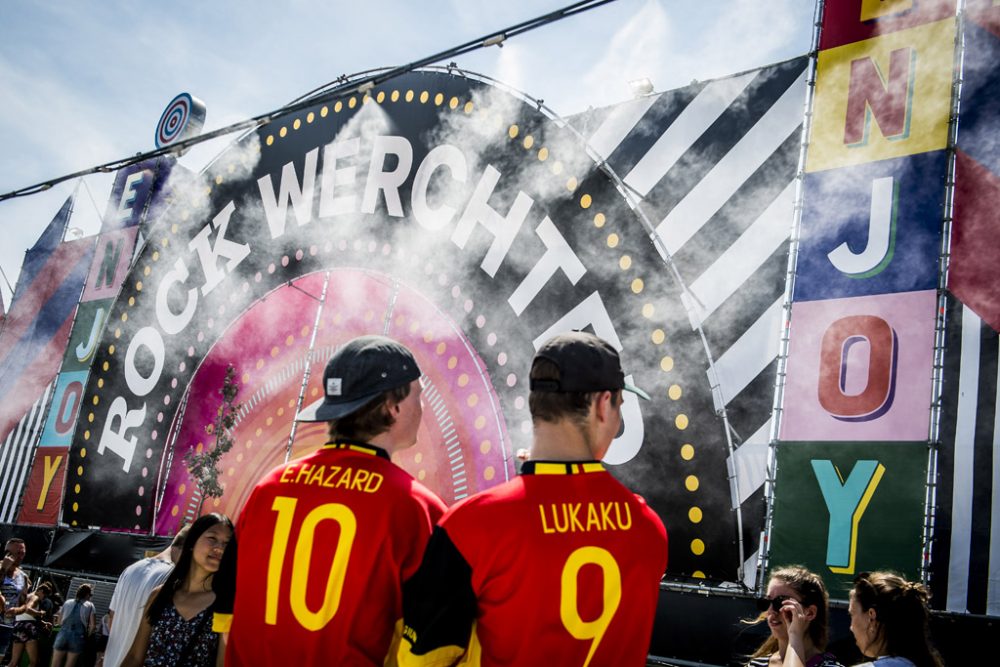 Fans der Roten Teufel bei Rock Werchter