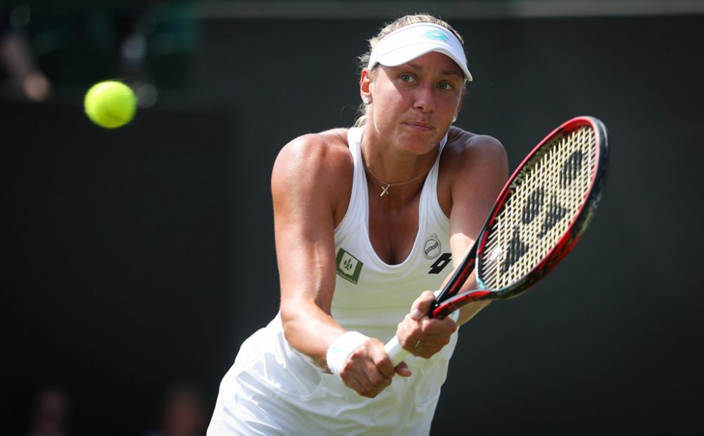 Yanina Wickmayer am 6.7.2018 während der dritten Runde