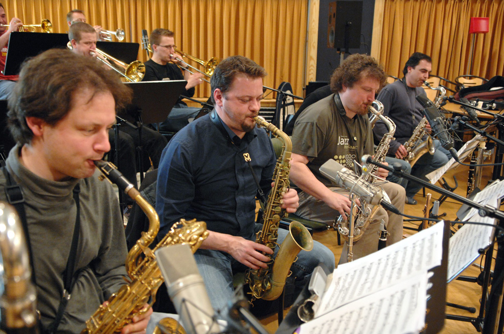 Brussels Jazz Orchestra bei der Probe (Archivbild: Marc Gysens/Belga)