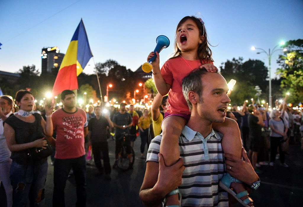 Protest in Bukarest