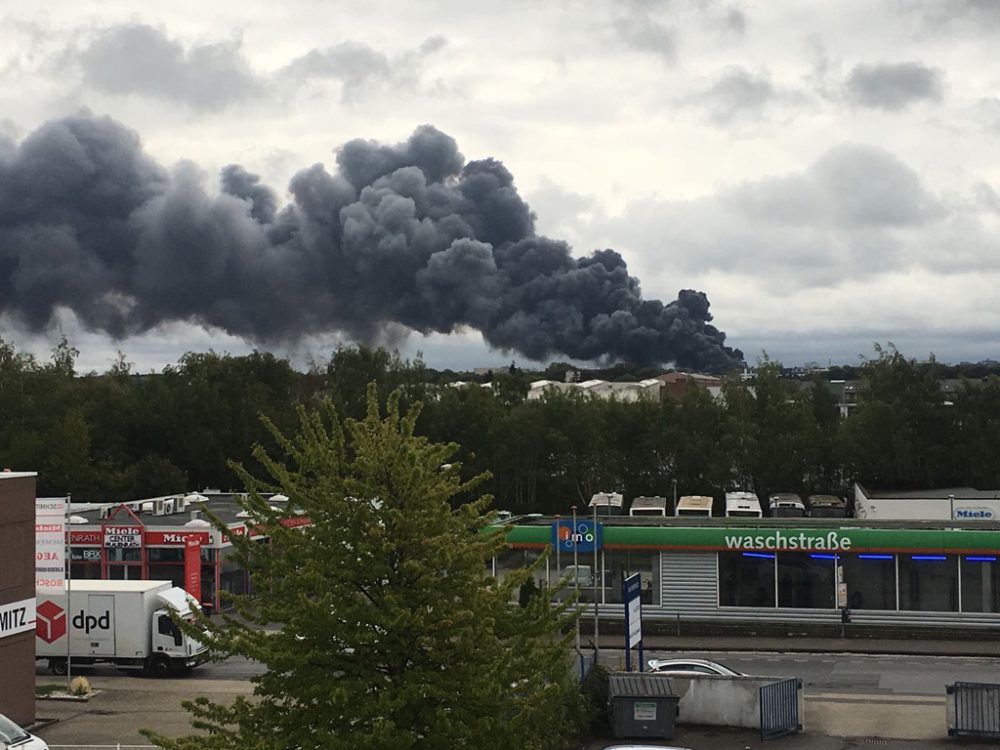 Großfeuer im Aachener Osten (Bild: Stadt Aachen/Stefan Herrmann)