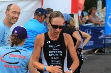 Gaby Andres beim Promo Triathlon in Eupen (Bild: Robin Emonts/BRF)