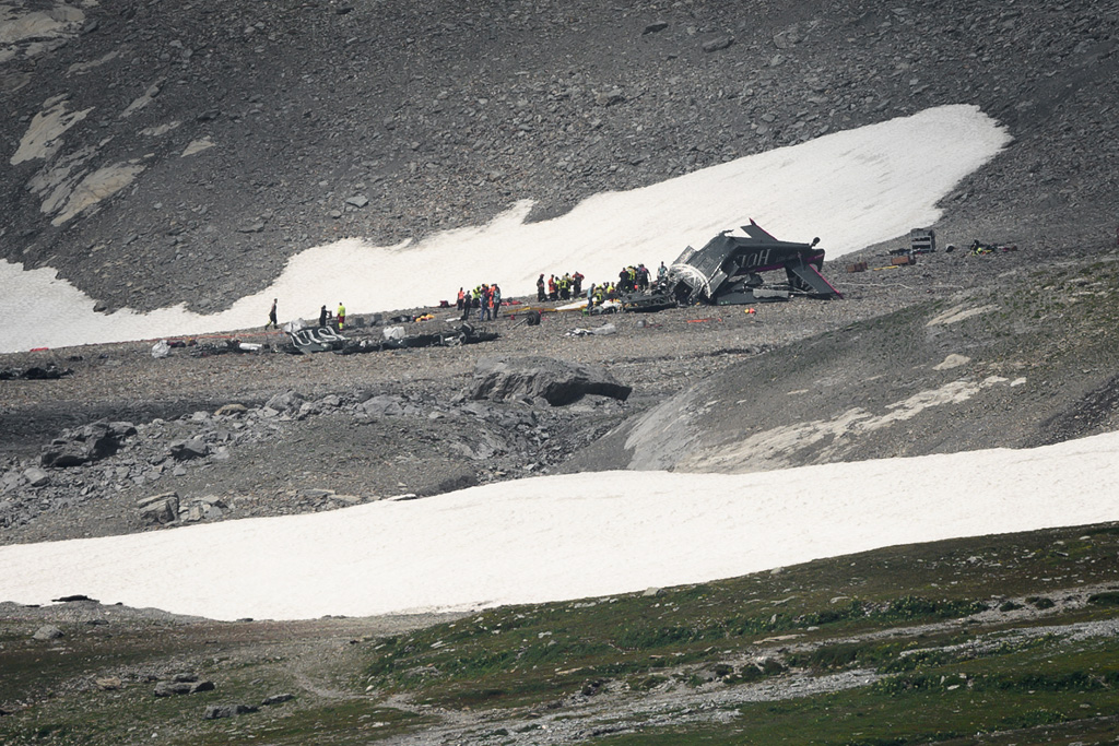 Junkers Ju-52 in den Schweizer Alpen abgestürzt