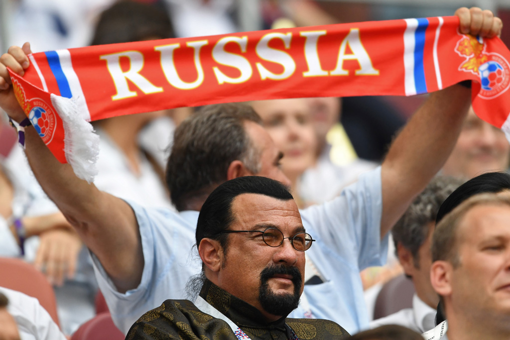 Steven Seagal bei der Fußball-WM in Russland