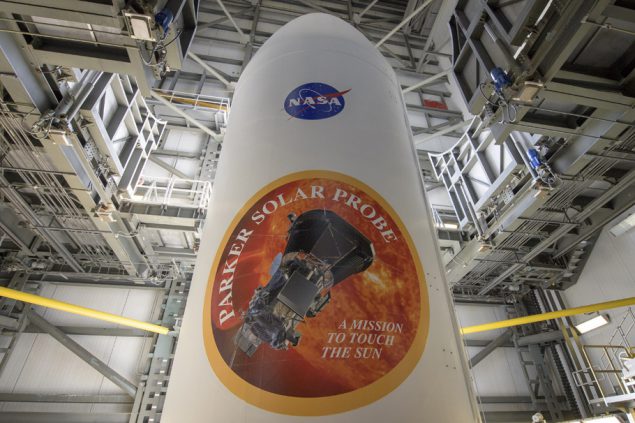 Diese "Delta IV Heavy"-Rakete bringt die Raumsonde "Parker Solar Probe" in Richtung Sonne bringen