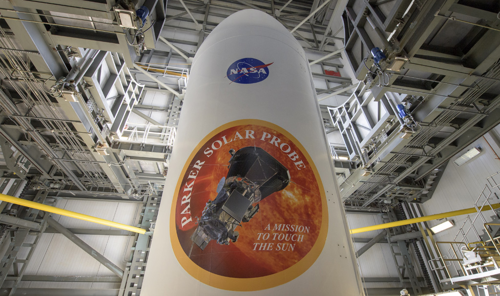 Diese "Delta IV Heavy"-Rakete bringt die Raumsonde "Parker Solar Probe" in Richtung Sonne bringen