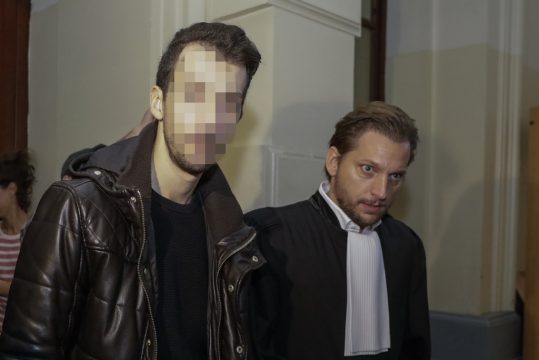 Mohamed Abdeslam und Anwalt Yannick De Vlaemynck am 10.9.2018 in Brüssel