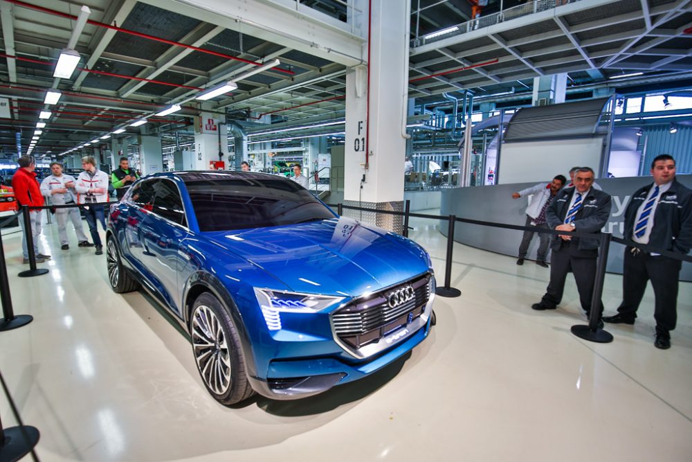 Das in Brüssel hergestellte Modell Audi e-tron