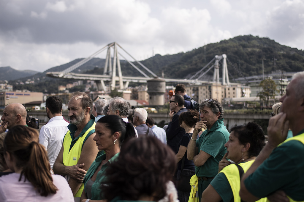 Genua gedenkt der Opfer des Brücken-Einsturzes vom 14.8.2018