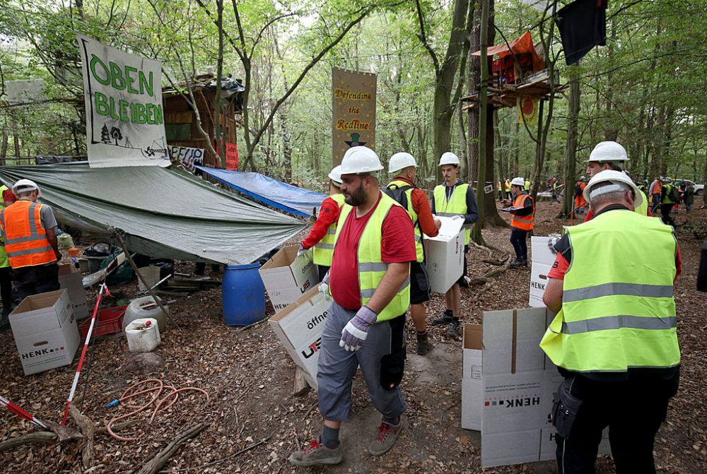 Aufräumarbeiten im Hambacher Forst