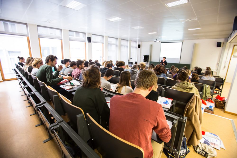 Hörsaal in der Uni Brüssel