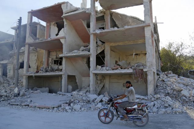 Zerstörtes Haus in der Provinz Idlib