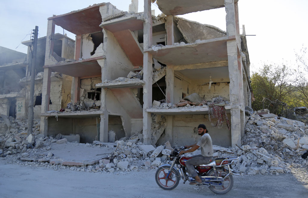 Zerstörtes Haus in der Provinz Idlib