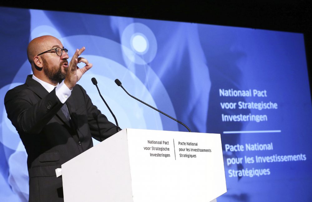 Charles Michel stellt Investitionsplan vor (Bild: Nicolas Maeterlinck/Belga)